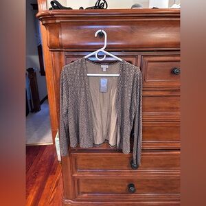 J.Jill Wearever Collection Open Front Cardigan Camel/Beige Petite Medium NWT